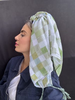 מטפחת פסטל ריבועים ירוק