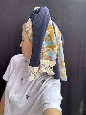 מטפחת שילוב אייבי כחול