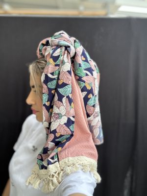 מטפחת שילוב אייבי ורוד