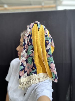 מטפחת שילוב אייבי צהוב