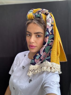 מטפחת שילוב אייבי צהוב