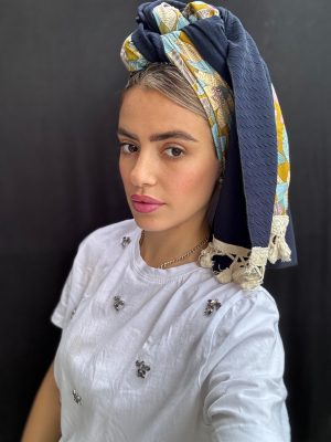 מטפחת שילוב אייבי כחול