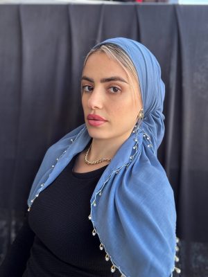 מטפחת מרובעת סיומת חרוז גינס