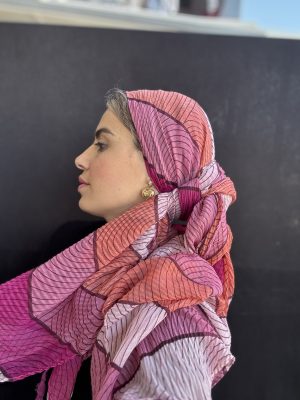 מטפחת ליה סיומת פרנזים ורוד
