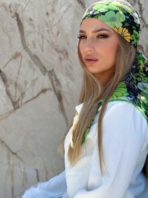 מטפחת אימלי ירוק צהוב