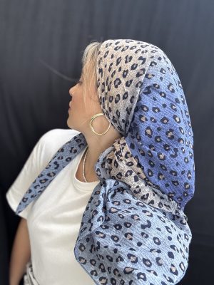 מטפחת אומברה מנומרת כחול