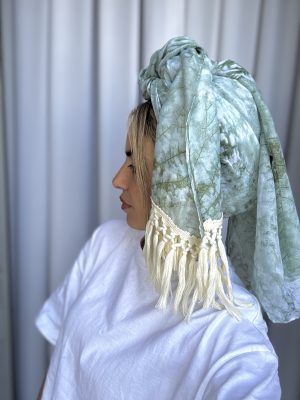 מטפחת אליה ירוק סיומת קורשה