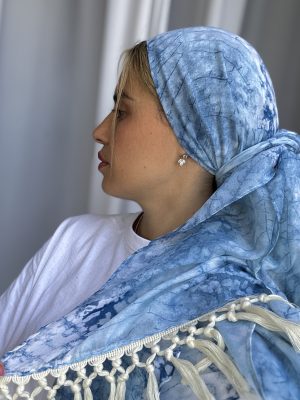 מטפחת אליה תכלת סיומת קורשה