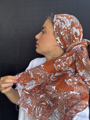 מטפחת פז פרחוני חמרה