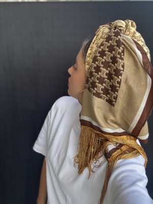 מטפחת סלין חום