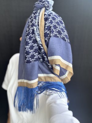 מטפחת סלין פרנזים כחול