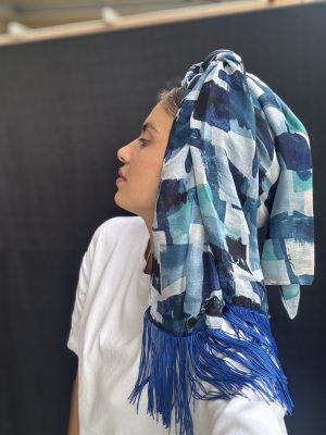 מטפחת שייני פרנזים כחול