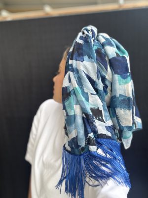 מטפחת שייני פרנזים כחול