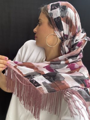 מטפחת שייני פרנזים ורוד