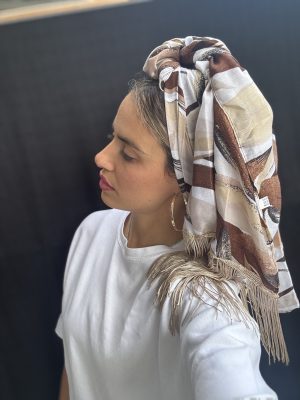 מטפחת אלה פרנזים שמנת