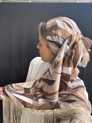 מטפחת אלה פרנזים חום