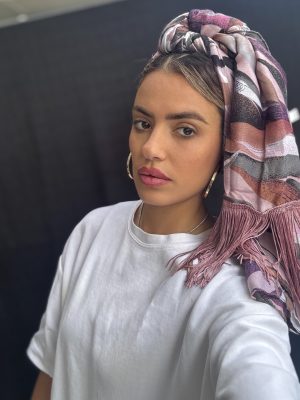 מטפחת אלה פרנזים ורוד