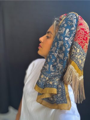 מטפחת גלי פרנזים ורוד