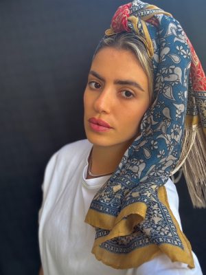 מטפחת גלי פרנזים ורוד