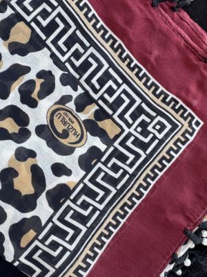 מרובעת מנומרת סיומת פרנזים בורדו