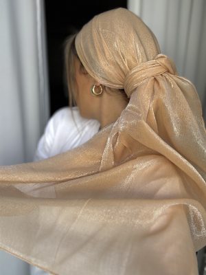 מטפחת גולד מבריקה זהב