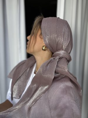 מטפחת גולד מבריקה לילך