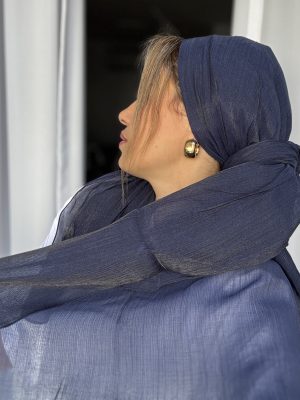 מטפחת גולד מבריקה כחול