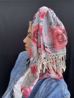 מטפחת טלאור פרנזים אפור