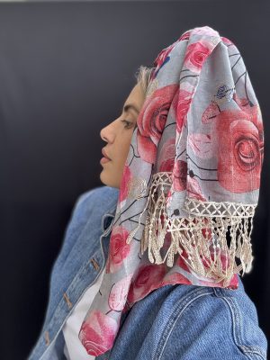 מטפחת טלאור פרנזים אפור