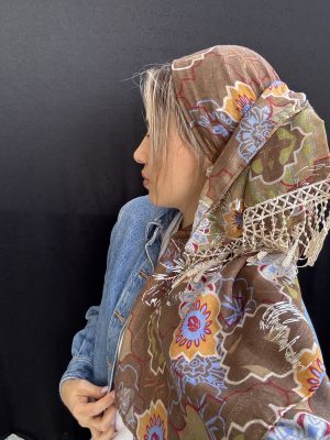 מטפחת טלאור נגיעות כסף כאמל