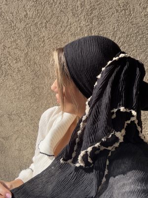 מטפחת פליסה יהלי שחור