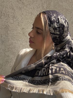 מטפחת D יוקרה דו צדדית שחור