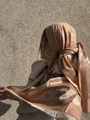 מטפחת L מוזהבת דו צדדית