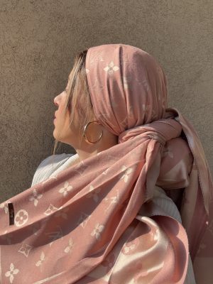 מטפחת L דו צדדית ורוד