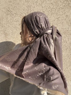 מטפחת G דו צדדית אפור