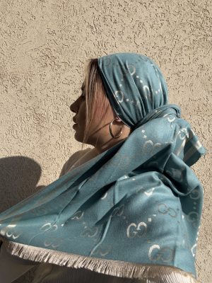 מטפחת G דו צדדית טורקיז