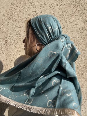 מטפחת G דו צדדית טורקיז