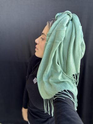 פשמינה דקה מדוגמת פיסטוק