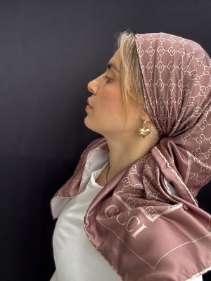 מטפחת G משי חום