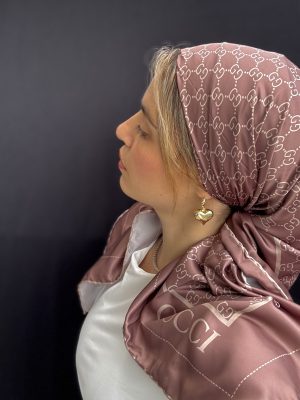 מטפחת G משי חום