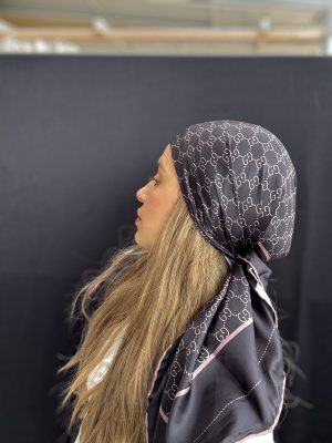 מטפחת G שחור משי