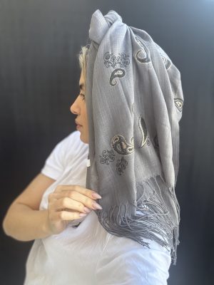 מטפחת נועה אפור