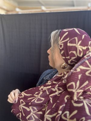 מטפחת פפיון בורדו