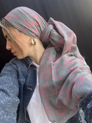 מטפחת פפיון אפור