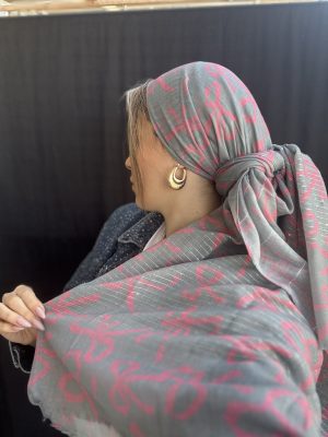 מטפחת פפיון אפור