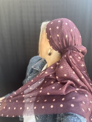 מטפחת נקודות בורדו 2