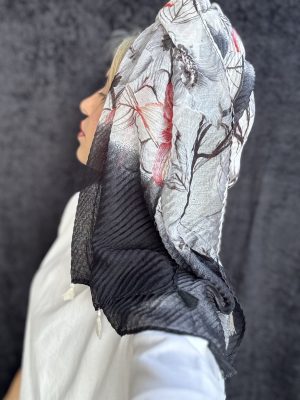 מטפחת קסטל שחור סיומת פרנזים