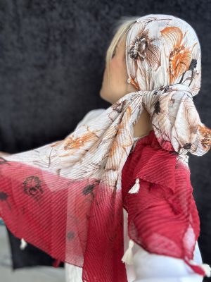 מטפחת קסטל אדום סיומת פרנזים