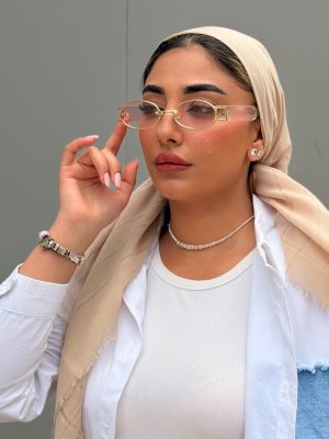 מטפחת מרובעת כותנה בז