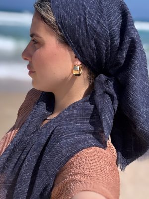 מטפחת מרובעת ליס כחול